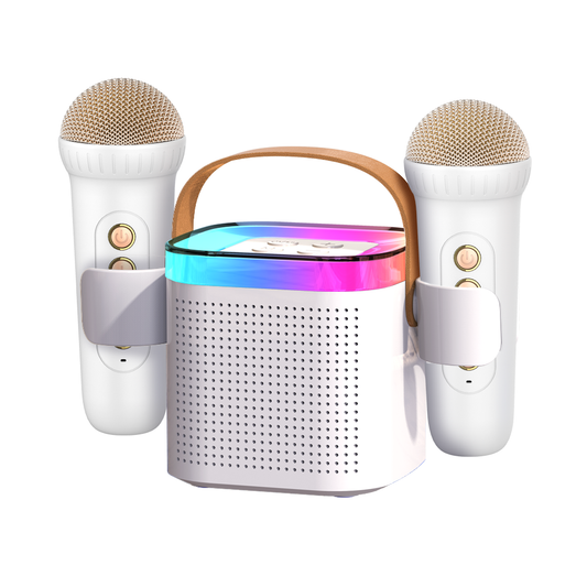 Bluetooth Karaoke Speaker W/ Dual Wireless Microphone