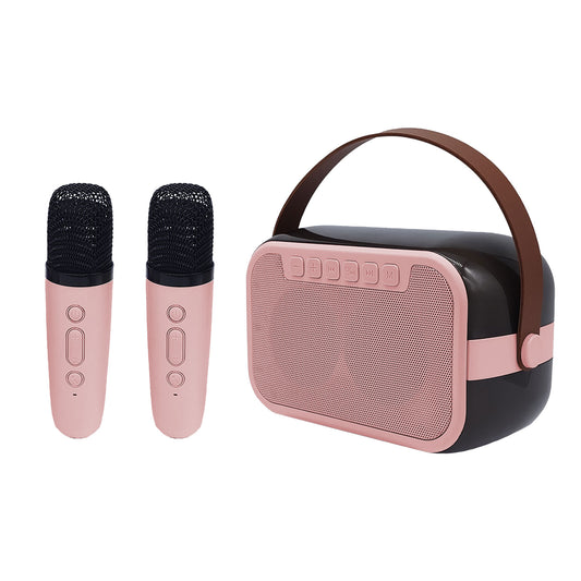 Bluetooth Karaoke Speaker W/ Dual Wireless Microphone