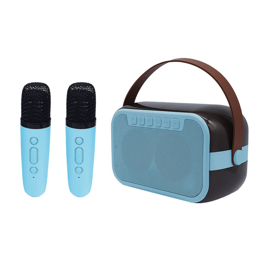 Bluetooth Karaoke Speaker W/ Dual Wireless Microphone