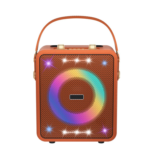 Retro Bluetooth Karaoke Speaker W/ Dual Wireless Microphone