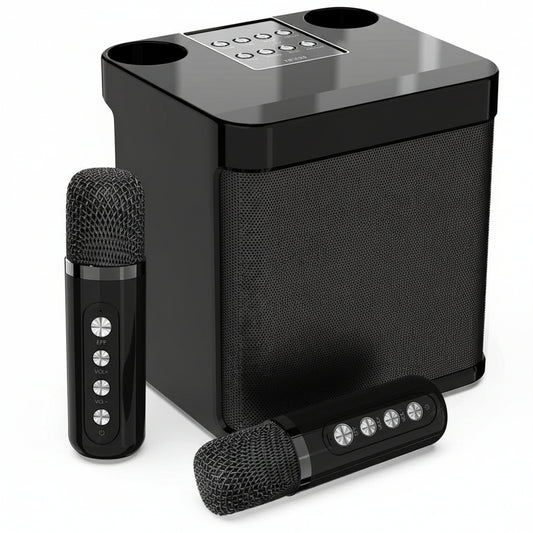 Bluetooth Karaoke Speaker W/ Dual Wireless Microphone