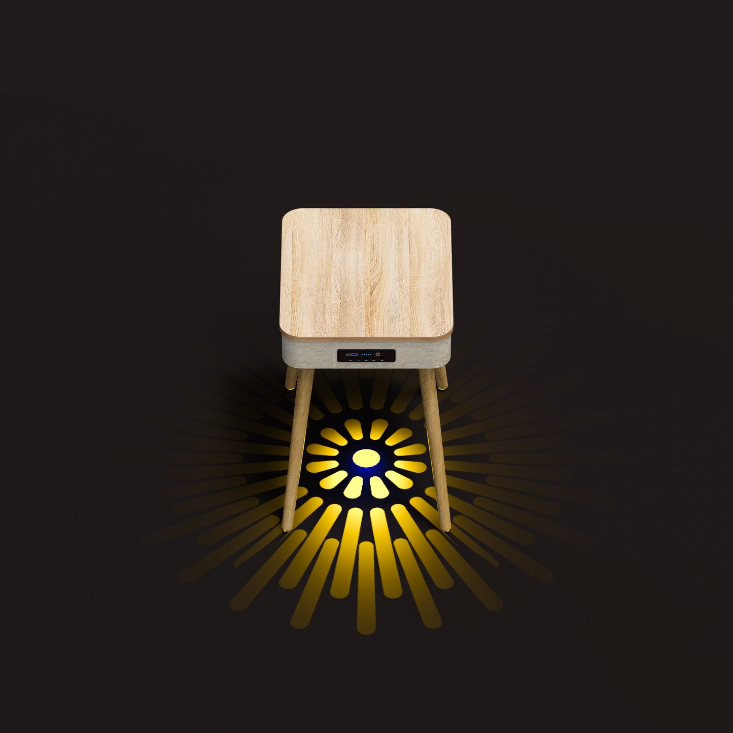 Smart Bluetooth Table Speaker with QI wireless charger and RGB light show
